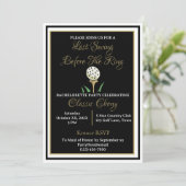 Bachelorette Party Vrijgezellenfeest Golf Zwart Go Kaart (Staand voorkant)