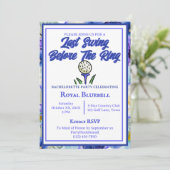 Bachelorette Party Vrijgezellenfeest Golfblauw Blo Kaart (Staand voorkant)