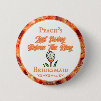 Bachelorette Party Vrijgezellenfeest Golfperzik Si Ronde Button 5,7 Cm