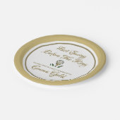 Bachelorette Party Vrijgezellenfeest Goud & Wit Papieren Bordje (Gekanteld)