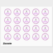 Bachelorette Party, Vrijgezellenfeest Lavendel Paa Ronde Sticker (Vel)