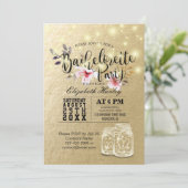 Bachelorette Party Vrijgezellenfeest Mason Jar Lig Kaart (Staand voorkant)