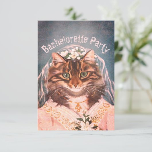 Bachelorette party, vrijgezellenfeest ... uitnodig kaart (Staand voorkant)