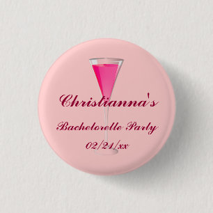 "Bachelorette Party" — w/ Champagne Flute Ronde Button 3,2 Cm
