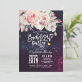 Bachelorette Party Waterverf Boho Floral Feather Kaart (Staand voorkant)