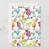 Bachelorette Party Waterverf Cocktail Kaart (Achterkant)