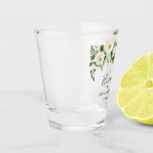 Bachelorette Party Waterverf Green Floral Shot Glas (Links)