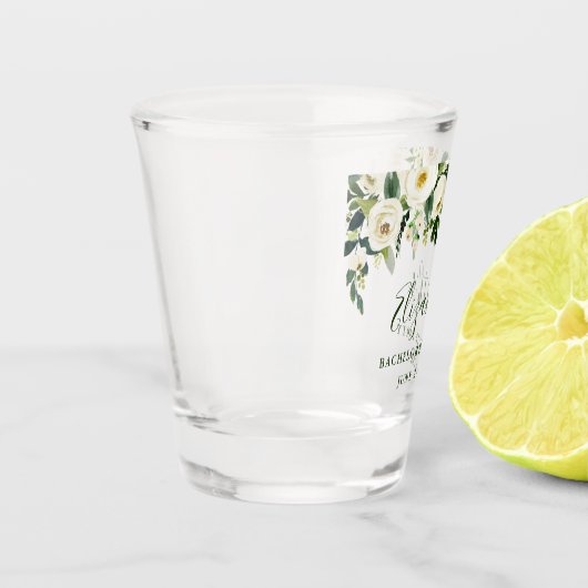 Bachelorette Party Waterverf Green Floral Shot Glas (Links)