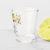 Bachelorette Party Waterverf Yellow Floral Shot Glas (Rechts)