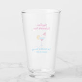 Bachelorette Party Weddenschap Favor Pink Pint Glas (Achterkant)