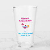 Bachelorette Party Weddenschap Favor Pink Pint Glas (Voorkant)