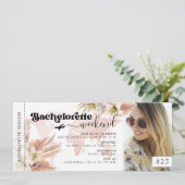 Bachelorette Party Weekend Boarding Pass Kaart (Staand voorkant)