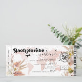 Bachelorette Party Weekend Boarding Pass Kaart (Staand voorkant)