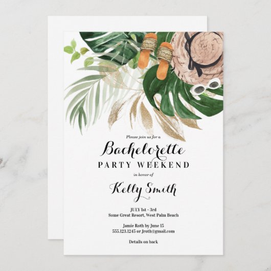 Bachelorette Party Weekend Getaway Kaart (Voorkant / Achterkant)