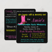 BACHELORETTE PARTY WEEKEND INVITE KAART (Voorkant / Achterkant)