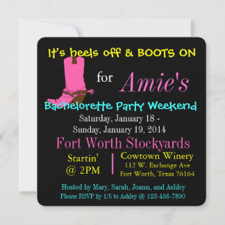 BACHELORETTE PARTY WEEKEND INVITE KAART