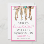 Bachelorette Party Weekend Itinerarium Bikini's Ri Kaart (Voorkant)