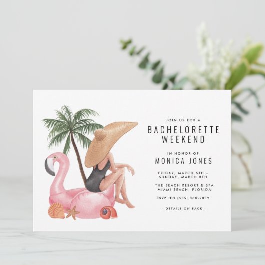 Bachelorette Party Weekend Itinerary Kaart (Staand voorkant)