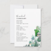 Bachelorette Party Weekend met Itinerary Cactus Kaart (Achterkant)