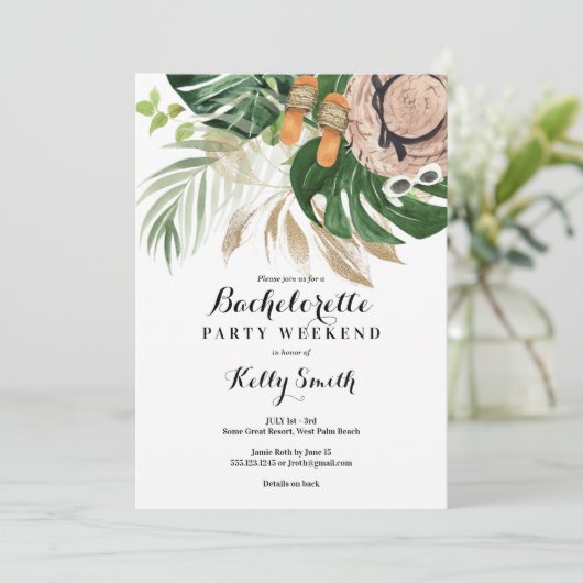Bachelorette Party Weekend Uitnodiging (Staand voorkant)