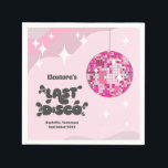 Bachelorette Party Welkomstbord, laatste disco Servet<br><div class="desc">Bachelorette Last Disco Napkins - de perfecte manier om het podium te zetten voor een onvergetelijke avond of weekend van feest! Omarm de retro vibes met dit oogverblindende ontwerp dat een levendige discobal, glinsterende lichten en een vleugje nostalgie bevat. Maak je klaar om te groove als je vrienden welkom te...</div>