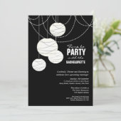 Bachelorette Party White Wedding Lantern Invite Kaart (Staand voorkant)