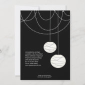 Bachelorette Party White Wedding Lantern Invite Kaart (Achterkant)