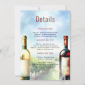 Bachelorette Party Wijnproeverij Bestemming Kaart (Achterkant)