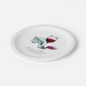 Bachelorette Party Wijnproeverij Thema Papieren Bordje (Gekanteld)