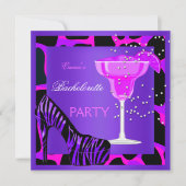 Bachelorette Party Wild Hot Pink Paars Kaart (Voorkant)