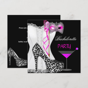 Bachelorette Party Wit Corset Roze Luipaard Kaart