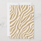 Bachelorette Party-Zebra Print-Beige- Kaart (Achterkant)