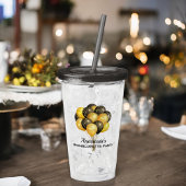 Bachelorette Party Zwart Gouden Ballonnen Custom Acryl Drinkbeker