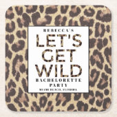 Bachelorette PartyLaten we Wilde Cheetah halen Kartonnen Onderzetters (Voorkant)