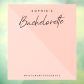 Bachelorette Peach Roze | Minimale fotoachtergrond Raamsticker (Vel 3)