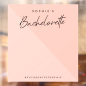 Bachelorette Peach Roze | Minimale fotoachtergrond Raamsticker (Vel 2)