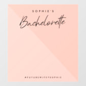 Bachelorette Peach Roze | Minimale fotoachtergrond Raamsticker (Vel)
