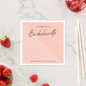 Bachelorette Peach Roze | Minimalistisch modern de Servet (Insitu)