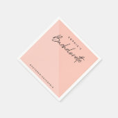 Bachelorette Peach Roze | Minimalistisch modern de Servet (Hoek)