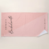 Bachelorette Peach Roze | Minimalistisch modern de Strandlaken (Voorkant)