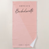 Bachelorette Peach Roze | Minimalistisch modern de Strandlaken (Voorkant)