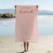 Bachelorette Peach Roze | Minimalistisch modern de Strandlaken