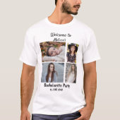 Bachelorette Persoonlijk 4 Foto Collage T-shirt (Voorkant)