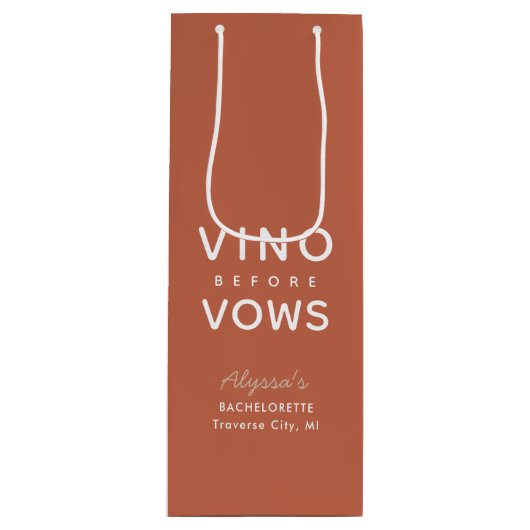 Bachelorette Persoonlijke video voor Woten Wijn Cadeautas (Voorkant)