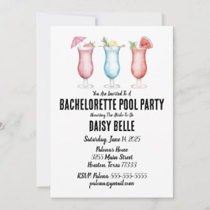 Bachelorette Pool Party Uitnodiging