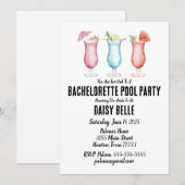 Bachelorette Pool Party Uitnodiging (Voorkant / Achterkant)
