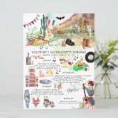 Bachelorette Reisplan | Austin, Texas Feestje Kaart (Staand voorkant)