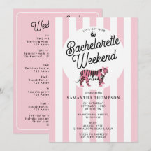 Bachelorette Reisplan Bach Weekend Retro Luipaard