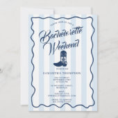 Bachelorette Reisplan Bach Weekend Rodeo Laarzen Kaart (Voorkant)