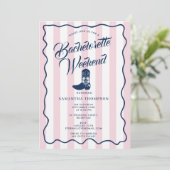 Bachelorette Reisplan Bach Weekend Rodeo Laarzen Kaart (Staand voorkant)